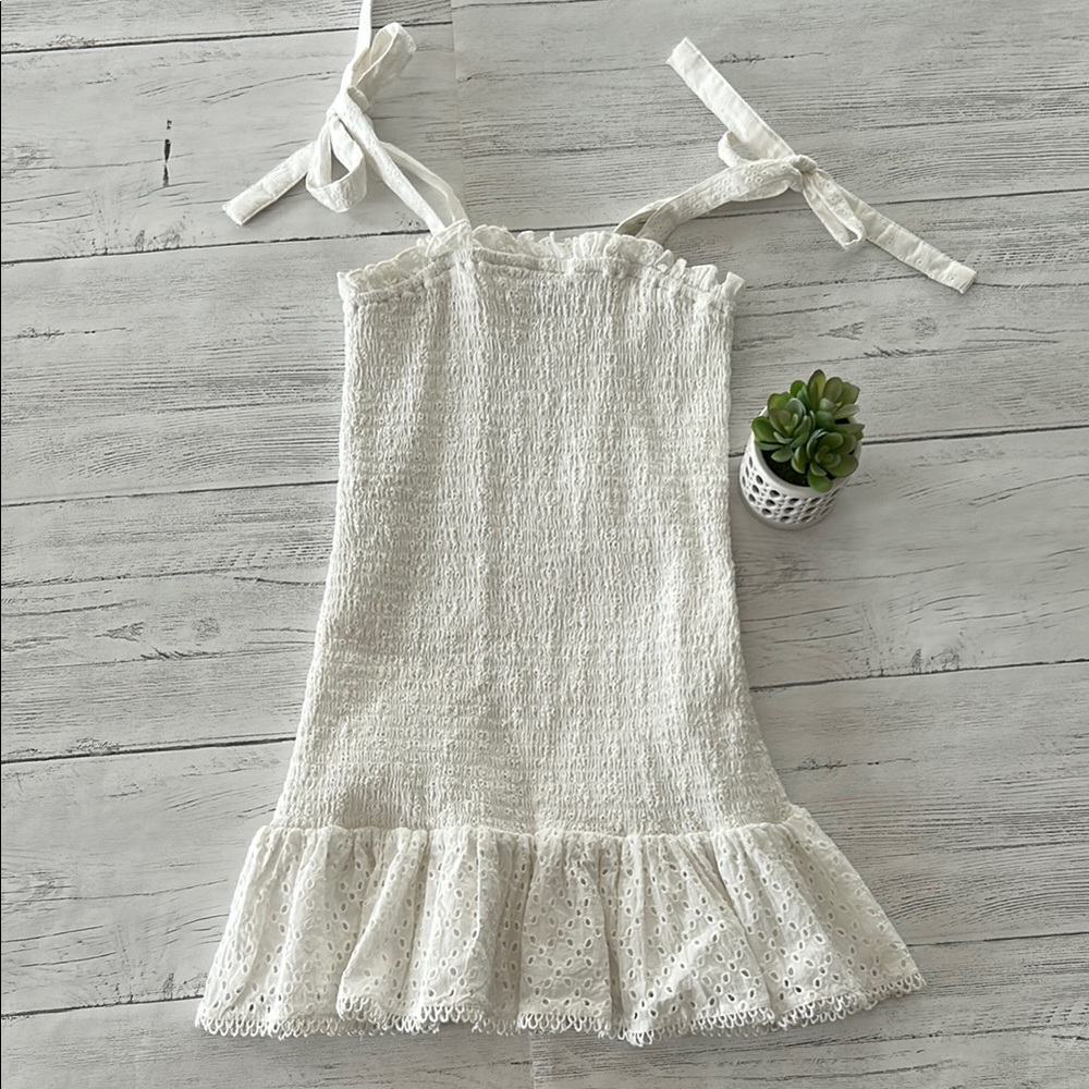 Ever After Charming White Kids Dress